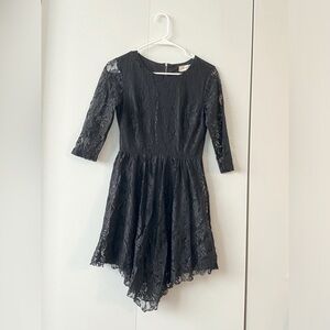 black lace dress